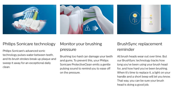 Philips Sonicare ProtectiveClean 4700 electric toothbrush with sleek design and ergonomic handle, ideal for effective teeth cleaning.