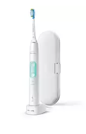 Philips Sonicare ProtectiveClean 4700 electric toothbrush with sleek design and brush head attached, suitable for effective oral cleaning.