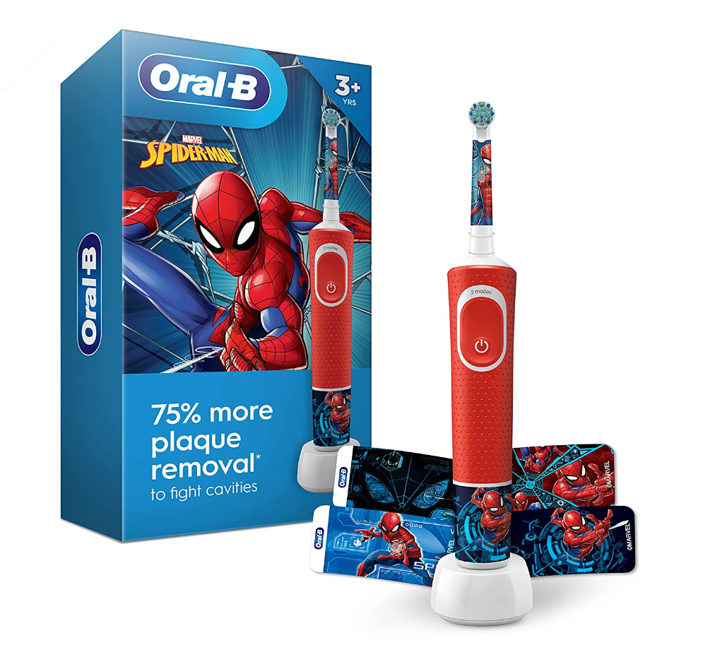 Oral-B Kids Electric Toothbrush Featuring Marvel's Spiderman, for Kids 3+ - The Whitening Shop