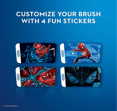 Oral-B Kids Electric Toothbrush Featuring Marvel's Spiderman, for Kids 3+ - The Whitening Shop